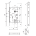 Защёлка магнитная сантехническая AGB MEDIANA POLARIS WAVE WC (матовый хром) В061325034