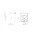 Завёртка сантехническая ADDEN BAU WC SQ-003 BLACK / CHROME RIM (цвет ЧЁРНЫЙ МАТОВЫЙ/ ХРОМ)
